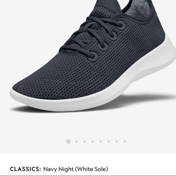 Women's Allbirds Tree Runners Sneaker Shoes  Size W8 Navy White Sole Everyday - Picture 10 of 11